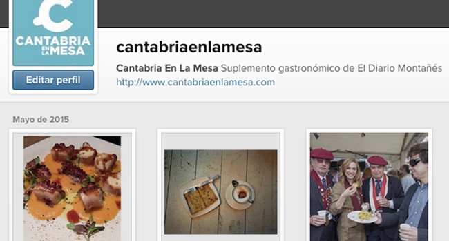 Cantabria en la Mesa estrena perfil en Instagram